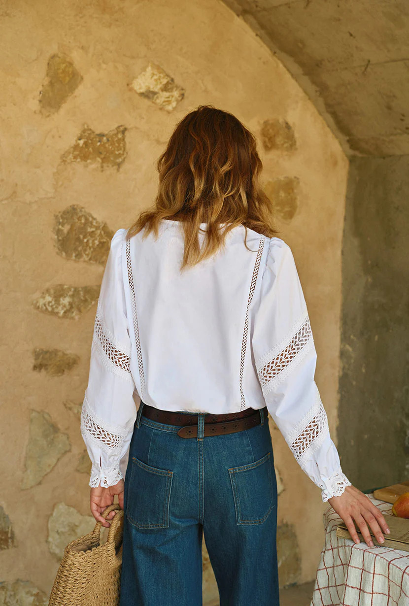 Drew Cotton Blouse - Ivory | Petite Studio NYC