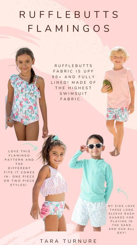 How fun is this RuffleButts flamingo print?! I’m loving this pattern for some upcoming vacations we have for all my kids- I love how all the siblings can match! 🦩 Their rash guards and swimsuit fabrics are UPF 50+ so I feel good knowing my kids will have sun protection all day long! #LTKRuffleButts #RuffleButts #LTKswimsuits

#LTKbaby #LTKkids #LTKswim
