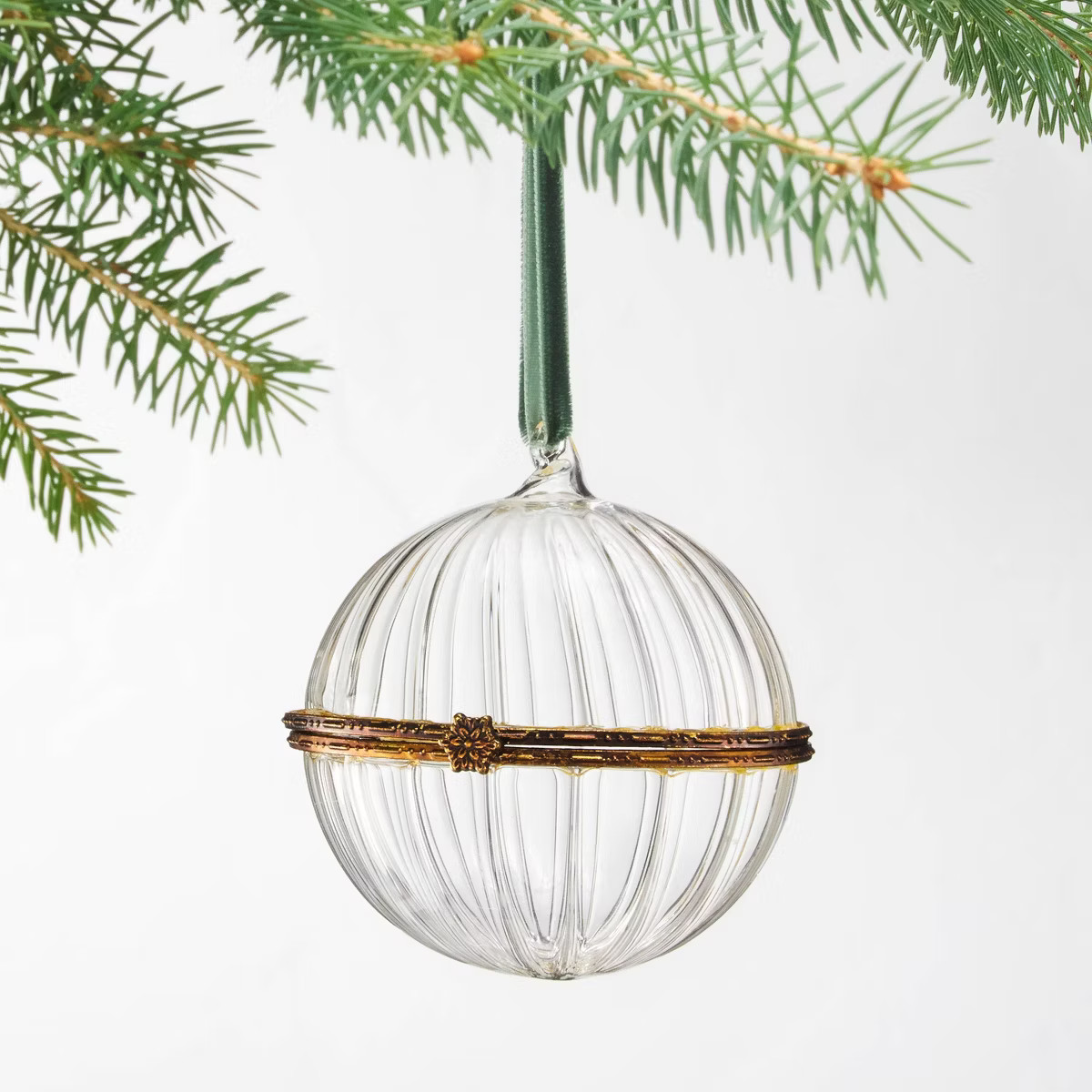 Glass and Brass Fluted Hinge Ornament - Hearth & Hand™ with Magnolia | Target