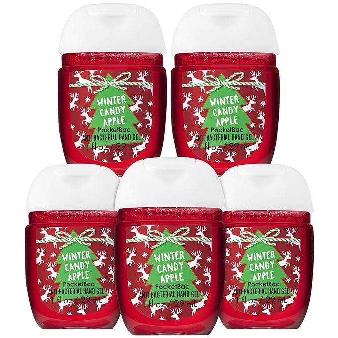 Bath and Body Works WINTER CANDY APPLE 5-Pack PocketBac Hand Sanitizers (2018 Edition) | Amazon (US)
