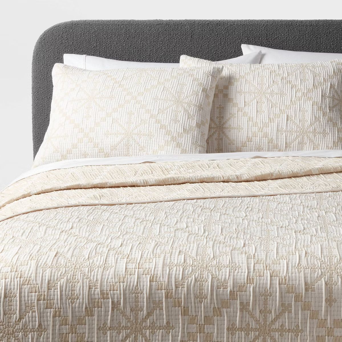 3pc Holiday Quilt and Sham Set Khaki - Threshold™ | Target