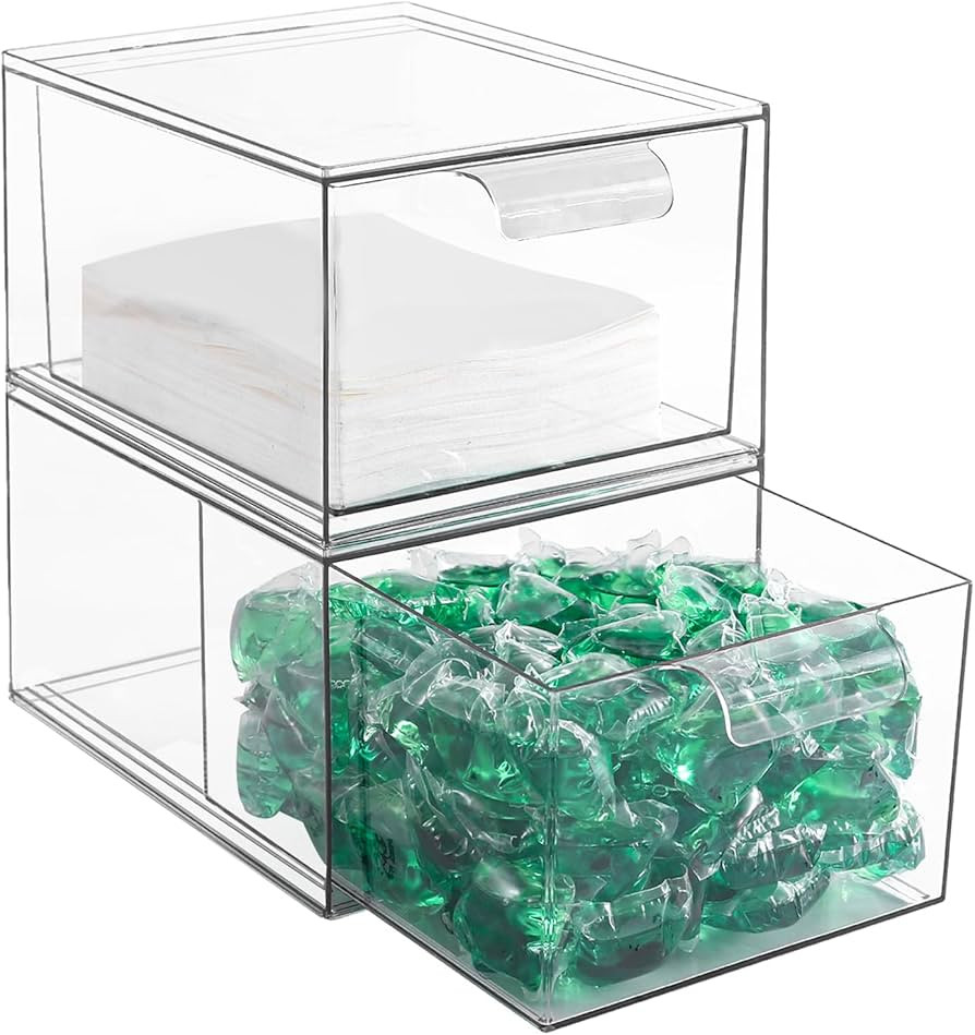 Stackable Laundry Pods Container and Dryer Sheet Holder, Dishwasher Pods Container, Laundry Room ... | Amazon (US)