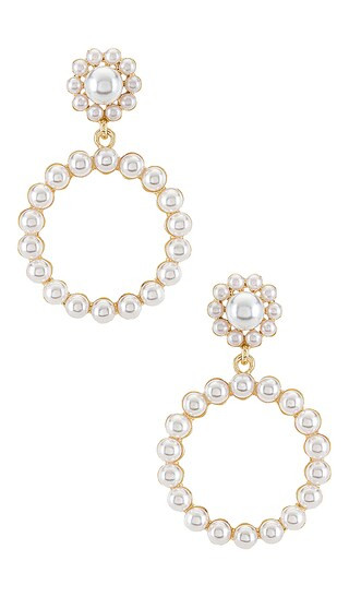 Oui Earring in Gold | Revolve Clothing (Global)