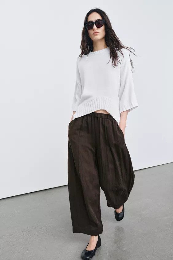 ZW COLLECTION BARREL TROUSERS | Zara UK