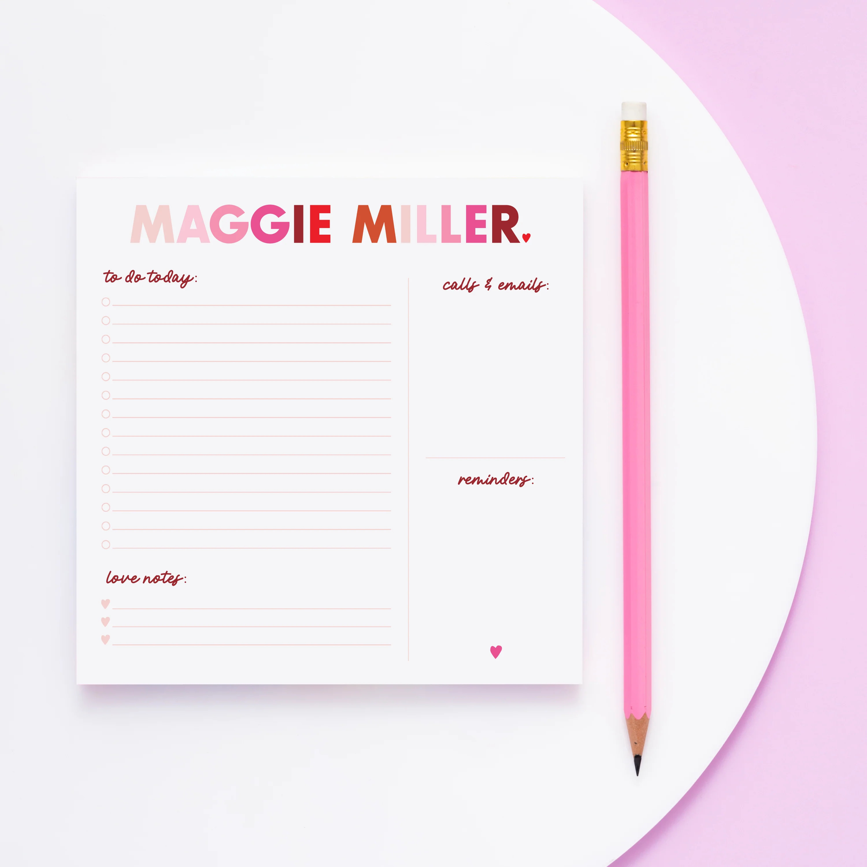 Valentine Daily Task Notepad | Joy Creative Shop