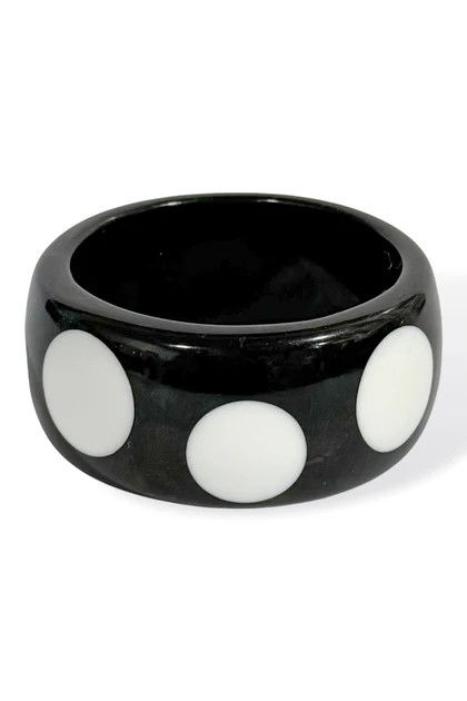 Adding A Little Touch Black Polka Dot Bangle Bracelet | The Willow Tree