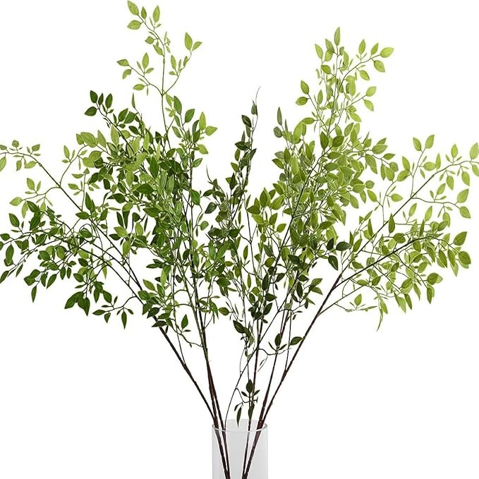HANDIC Artificial Plants Stems 2pcs Branches for Vase Faux Greenery Stems Plant for Shop Garden O... | Amazon (US)