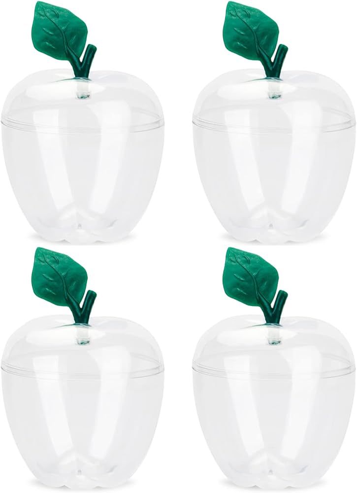 HANZE Large Clear Apple Container, Apple Shaped Candy Toy Filling Containers Jar, Back To School ... | Amazon (US)