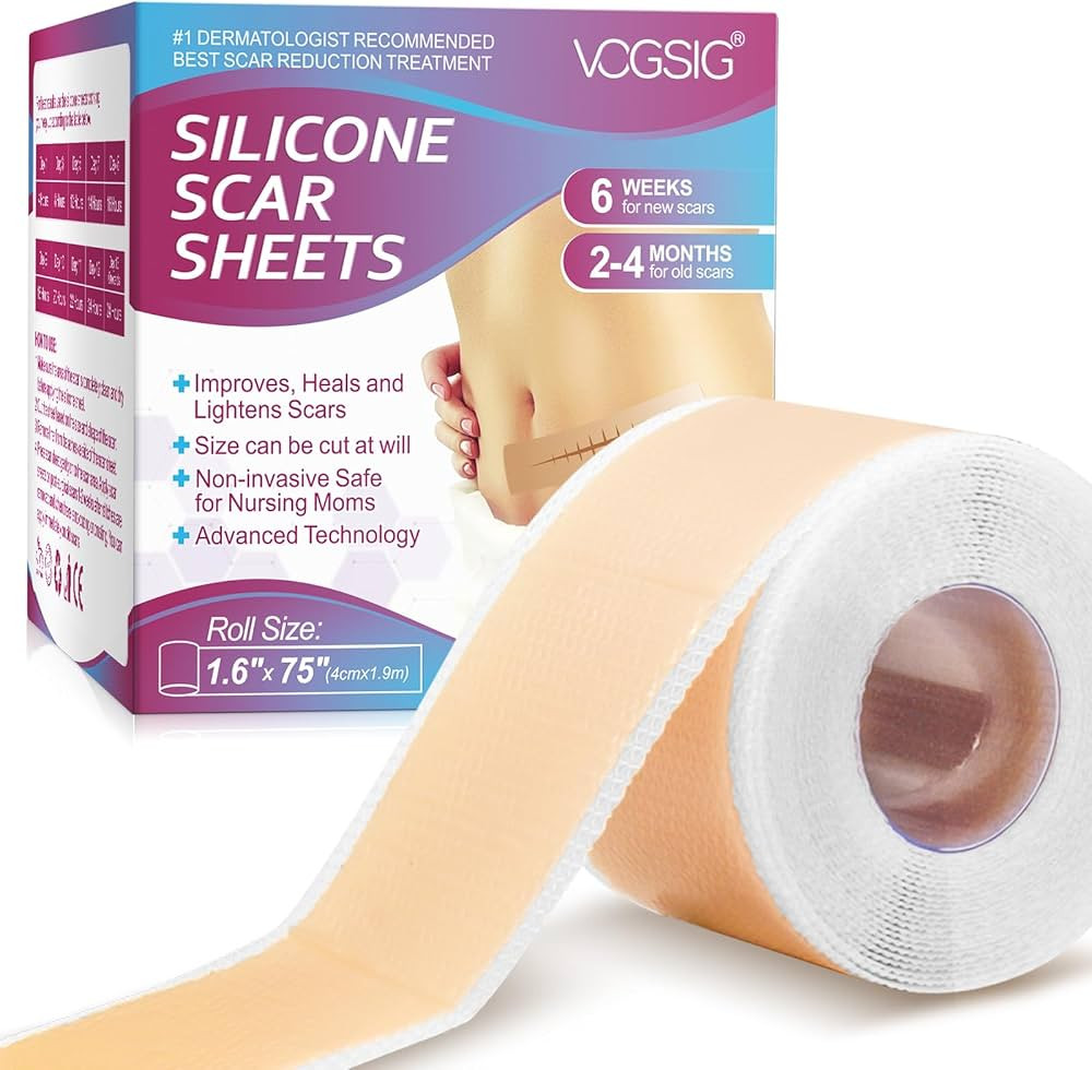 Silicone Scar Sheets,Silicone Scar Tape Roll,Soft Silicone Tape for Scar Removal,Reusable Waterpr... | Amazon (US)
