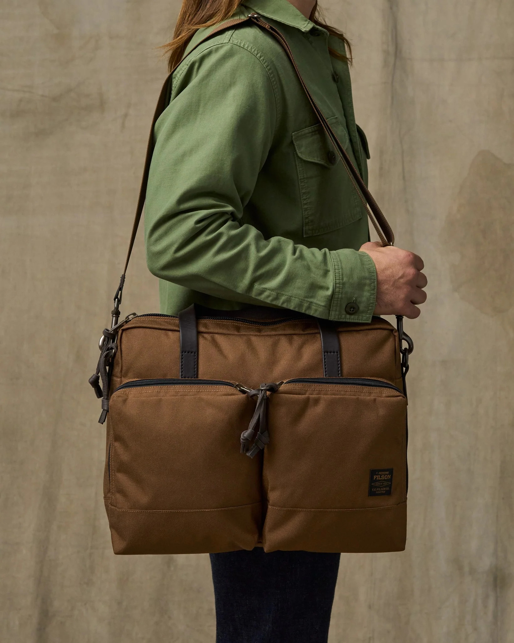 Dryden Briefcase - Whiskey | Filson | Filson
