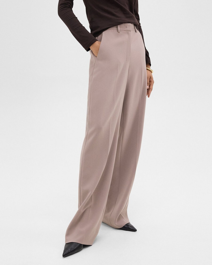 Admiral Crepe Relaxed Straight Pant | Theory | Theory