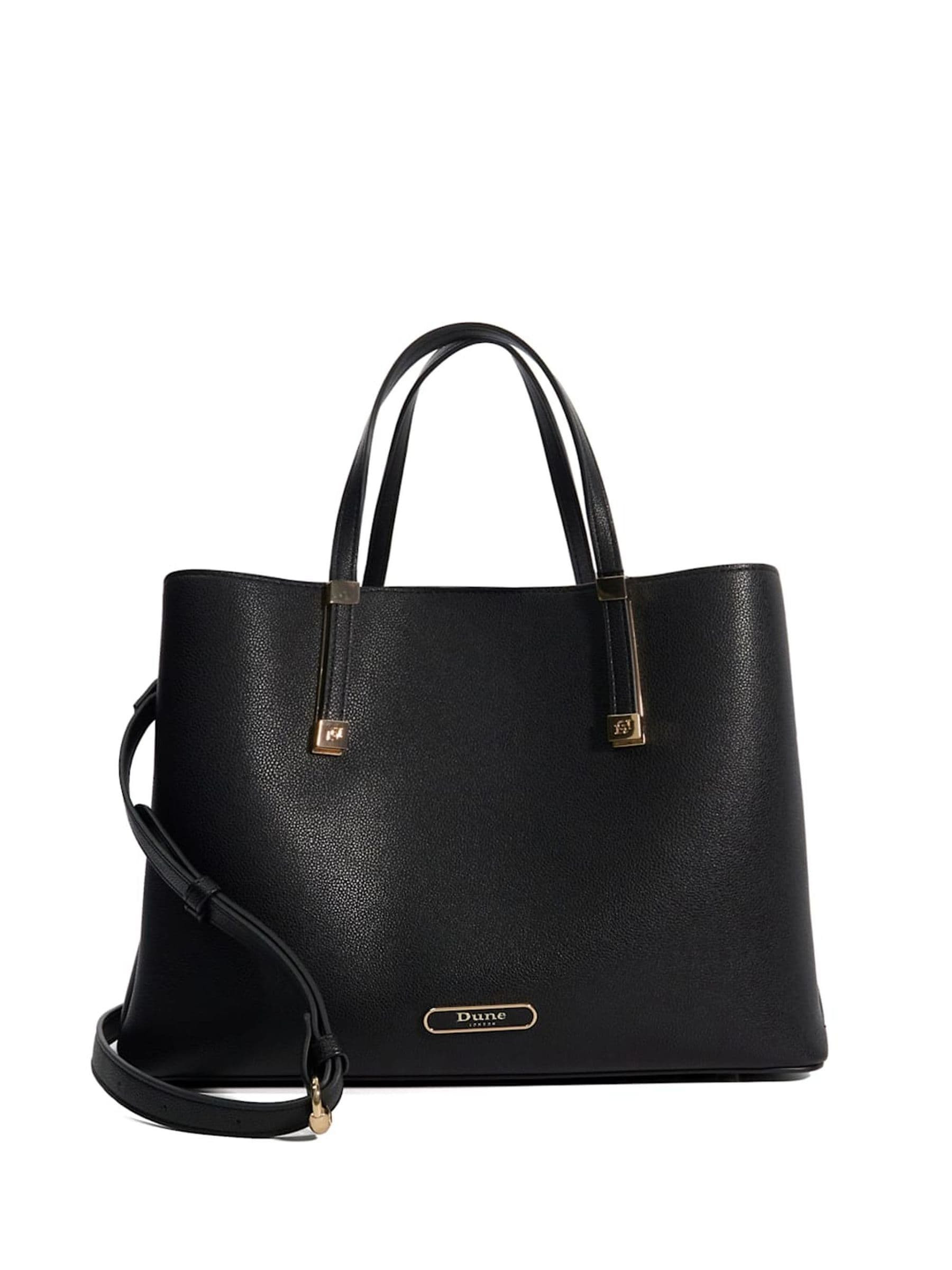 Dune London Dune London Dark Black Dorry Large Unlined Tote Bag | Next US