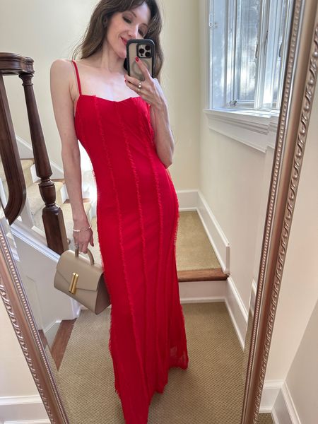 If you’ve got a spring wedding to go to and need a wedding guest dress, look no further. Adjustable straps, around $50, looks $500 and extremely comfortable! Get 20% off this red dress *and sitewide* with code ZIBA20. I love the ruffle detail that’s feminine and DIOR inspired but not so out there it feels silly. If you need a showstopper look but also don’t want to break the bank, this dress is it! The bag is the one and only, Montreal Midi by Demellier London.



#LTKfindsunder50 #LTKwedding #LTKGala