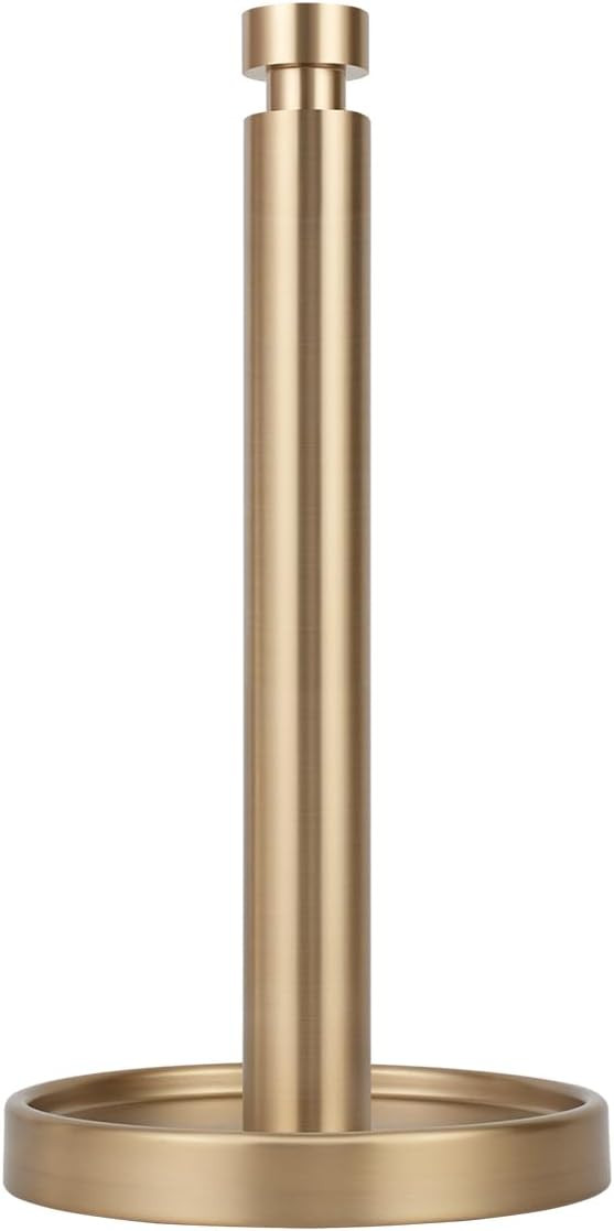 Ivilon Countertop Paper Towel Stand - Steady and Easy Tear - Fits All Paper Towel Rolls - Warm Gold | Amazon (US)