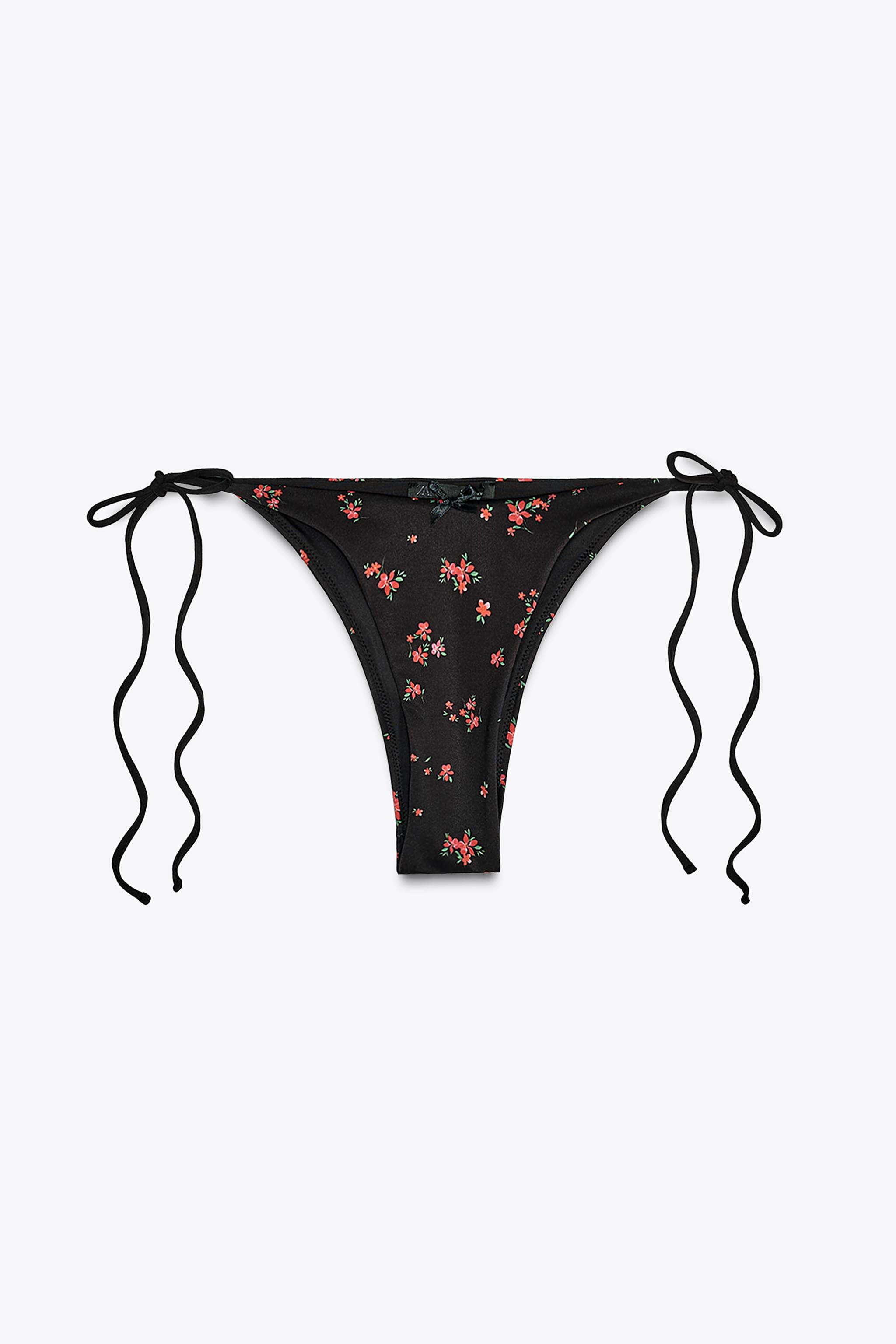 FLORAL PRINT BIKINI BOTTOMS | Zara UK