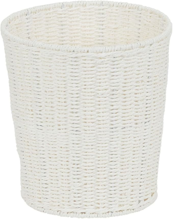 Household Essentials White Paper Rope Waste Basket Trash Bin for Bathroom, Bedroom, Office ML-719... | Amazon (US)