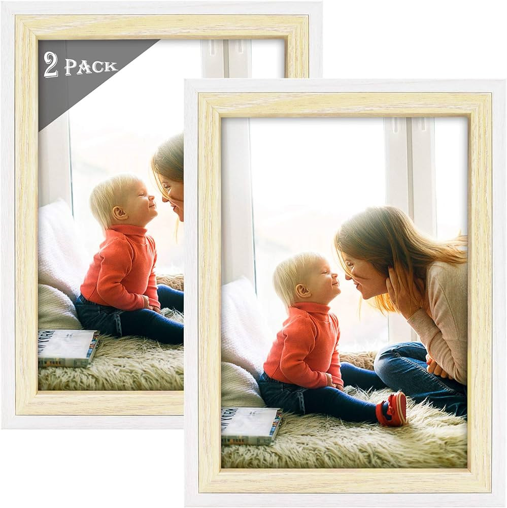Golden State Art, 5x7 Tall/Split Molding Picture Frame, Includes Easel for Tabletop Display and S... | Amazon (US)