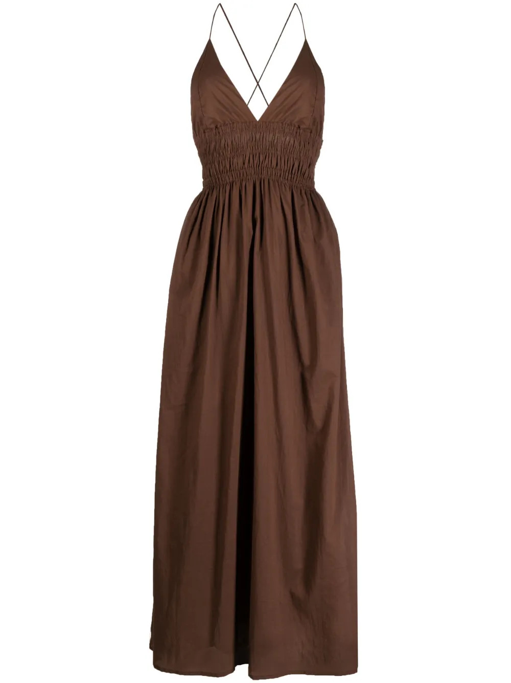 Faithfull The Brand Bisetta V-neck Sleeveless Maxi Dress - Farfetch | Farfetch Global