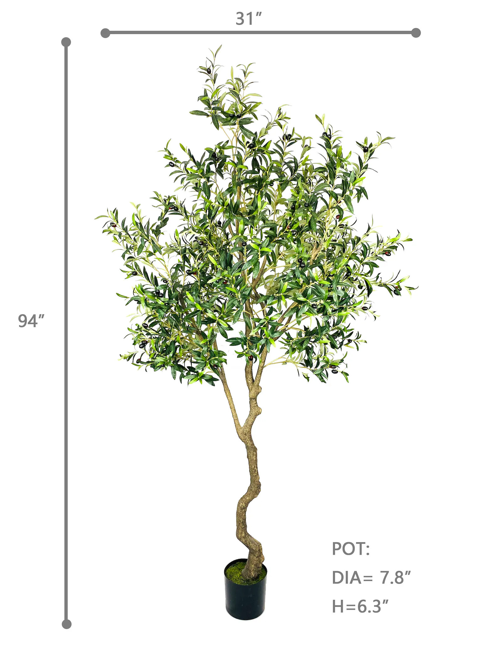 94" Large Artificial Olive Tree: Faux Silk Plant - Etsy | Etsy (US)