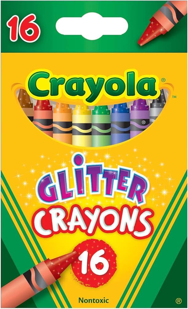 Crayola 16CT Multicolored Glitter Crayons | Amazon (US)