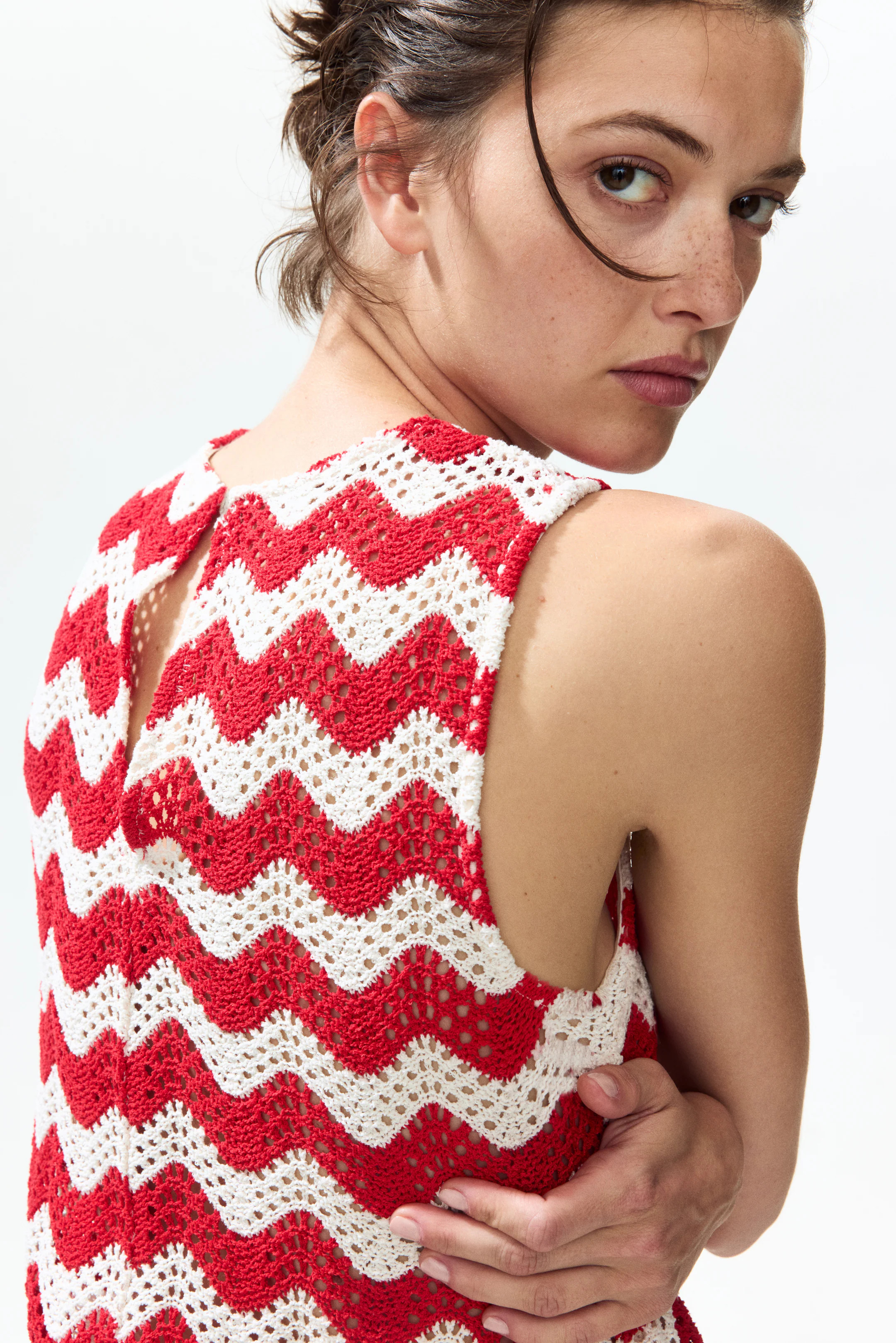 Jerseytop mit Jacquardmuster im Häkellook | H&M (DE, AT, CH, NL, FI)