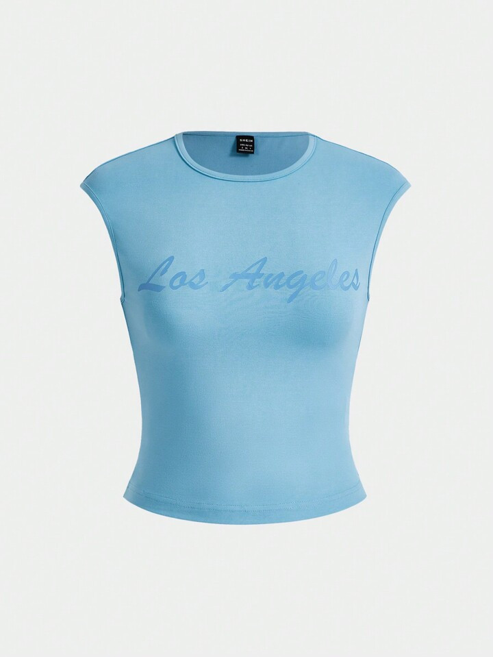 SHEIN Qutie T-shirts Met Locatie Slogan | SHEIN