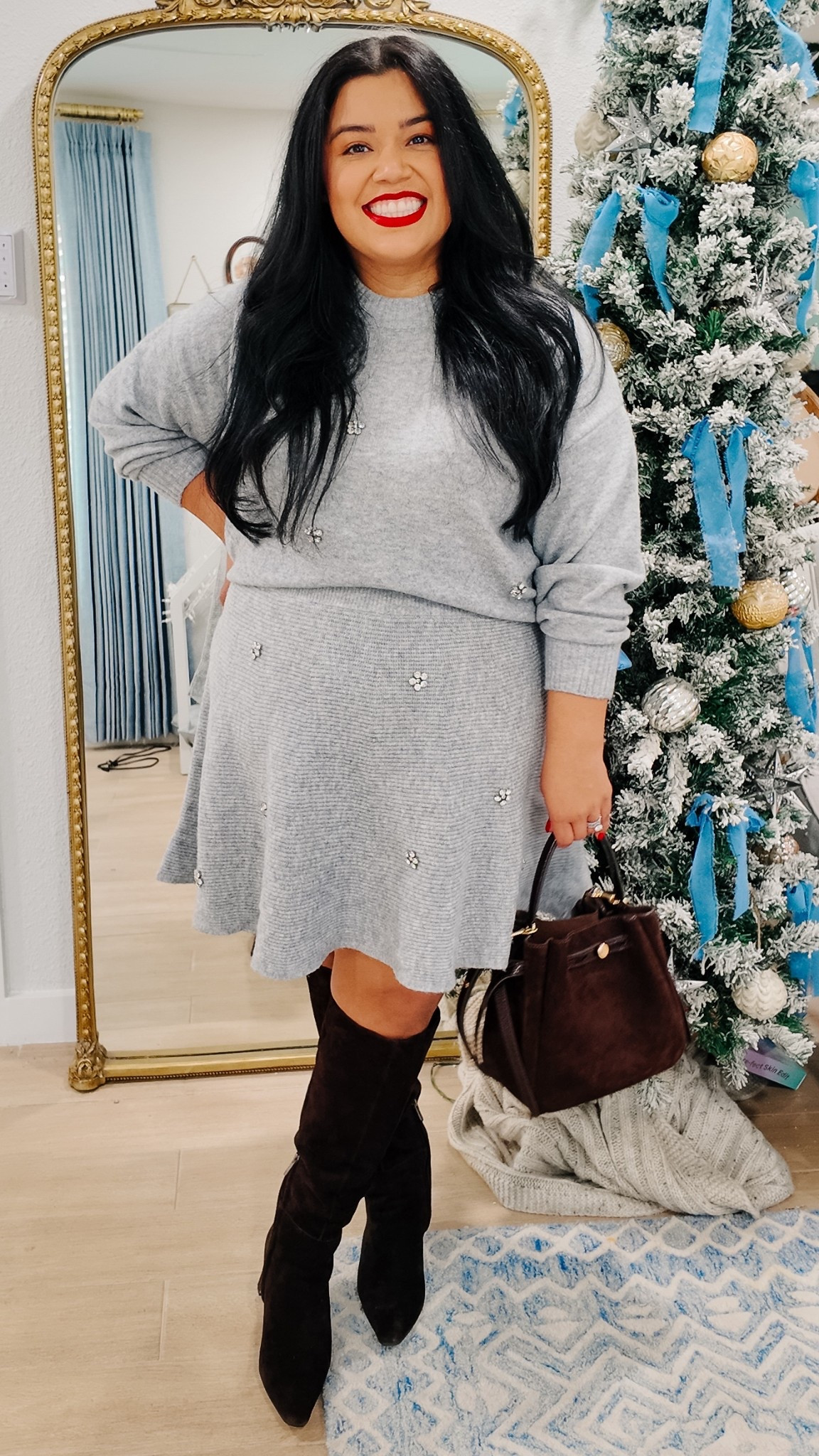 Love this skirt from Free Assembly at Walmart. 

Walmart finds, Sam Edelman , Romy bag, suede boots, winter looks, smiles and pearls

#LTKMidsize #LTKootd #LTKPetite