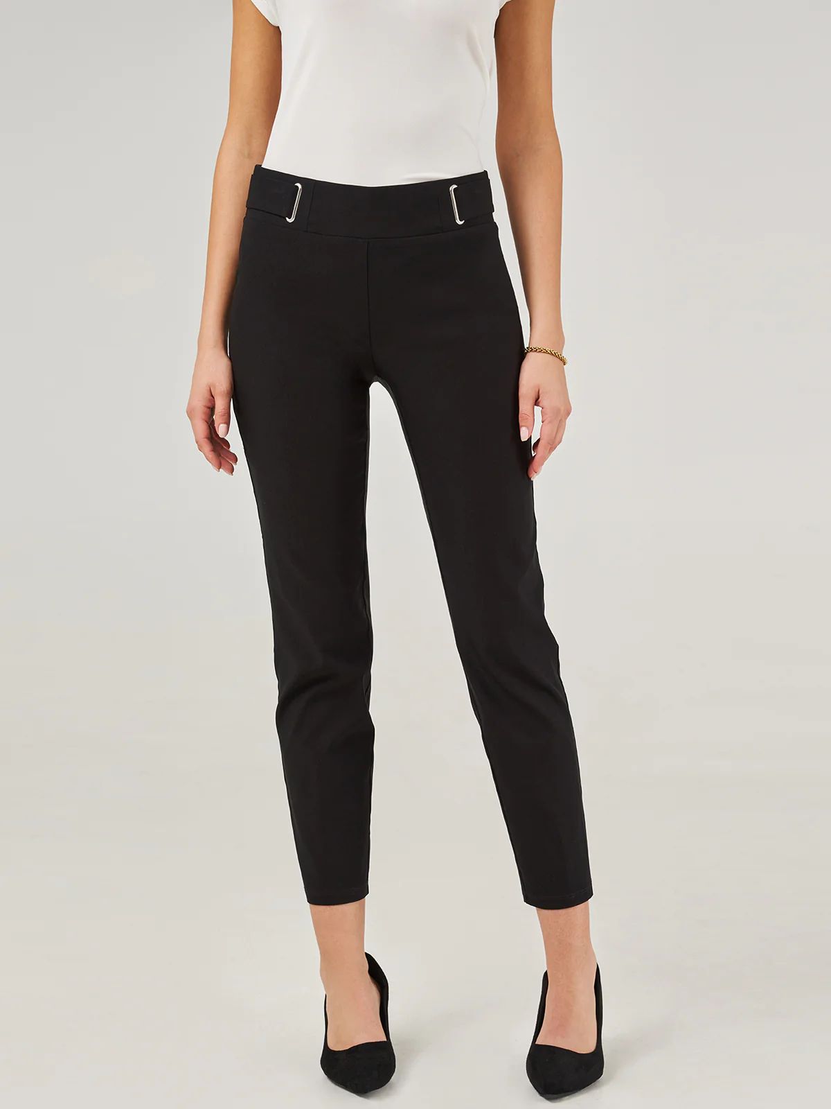 Luxe Stretch Millennium Paperclip Grommet Ankle Pants | 89th + Madison