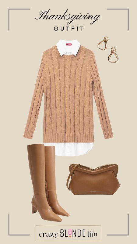 This monochrome camel look is perfect for thanksgiving! Style this STAUD sweater dress with tall boots and a matching bag to complete the look! 

#LTKshoecrush #LTKstyletip