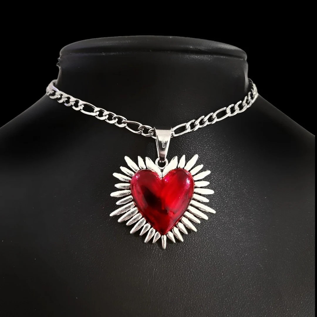 Red Sacred Heart Choker 006 - Etsy | Etsy (US)