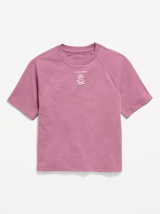 Oversized Short-Sleeve Graphic T-Shirt for Girls | Old Navy (US)