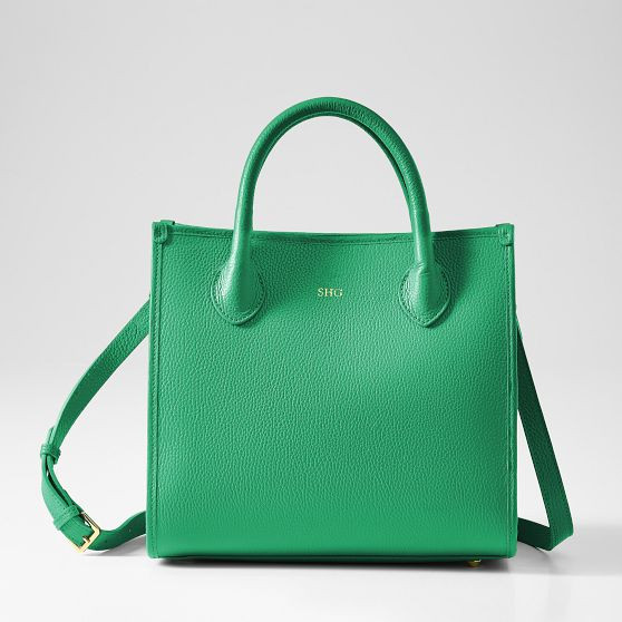 Elisabetta Italian Leather Crossbody Tote | Mark and Graham