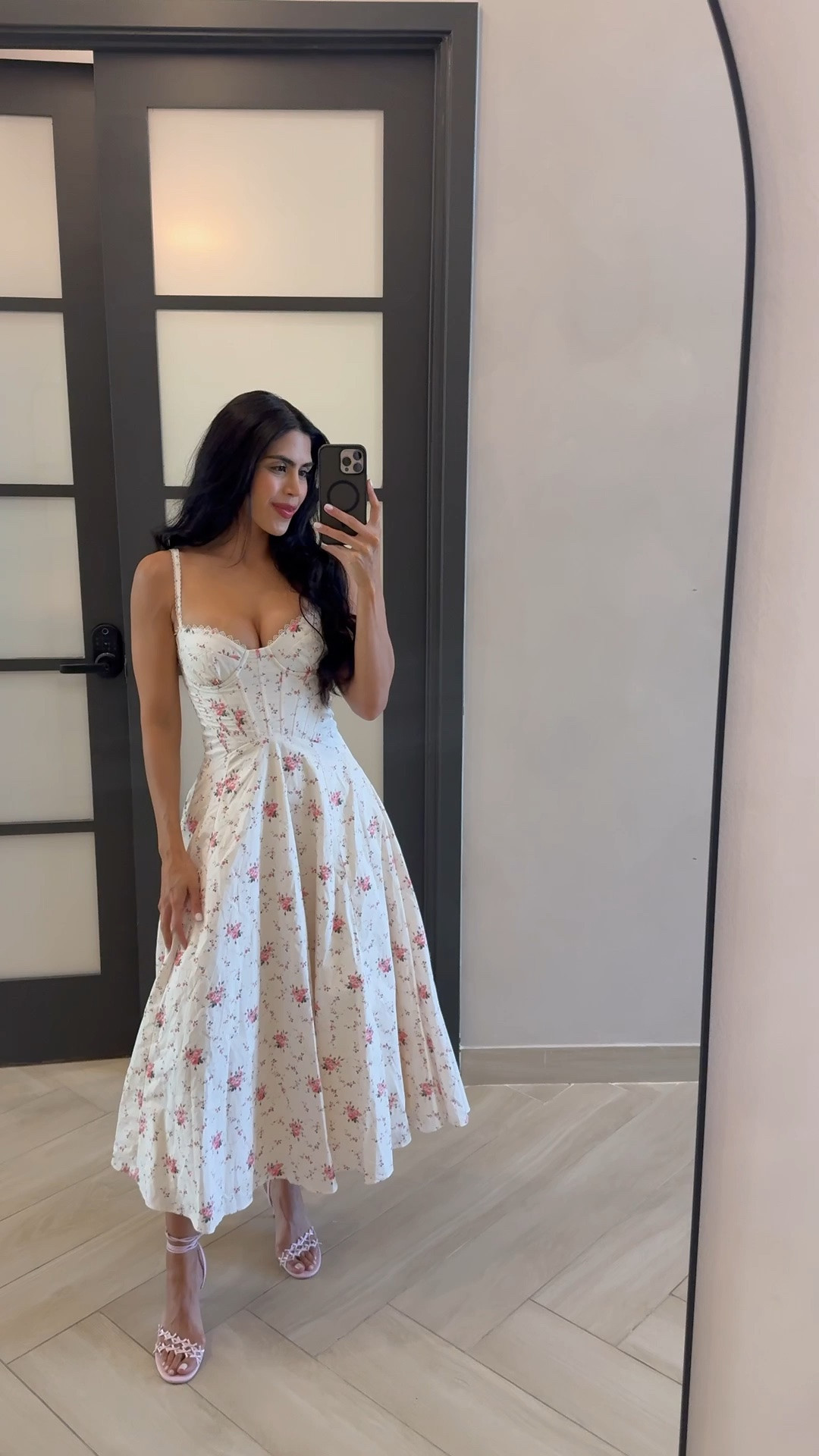 Linked the dresses from both stores — click through both options to find your size ✨