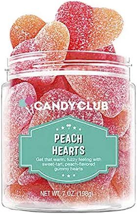 Candy Club Gourmet Gummy Peach Hearts, Sweet and Fruity Gummies for Gifts, Parties, Snacks, Candy... | Amazon (US)