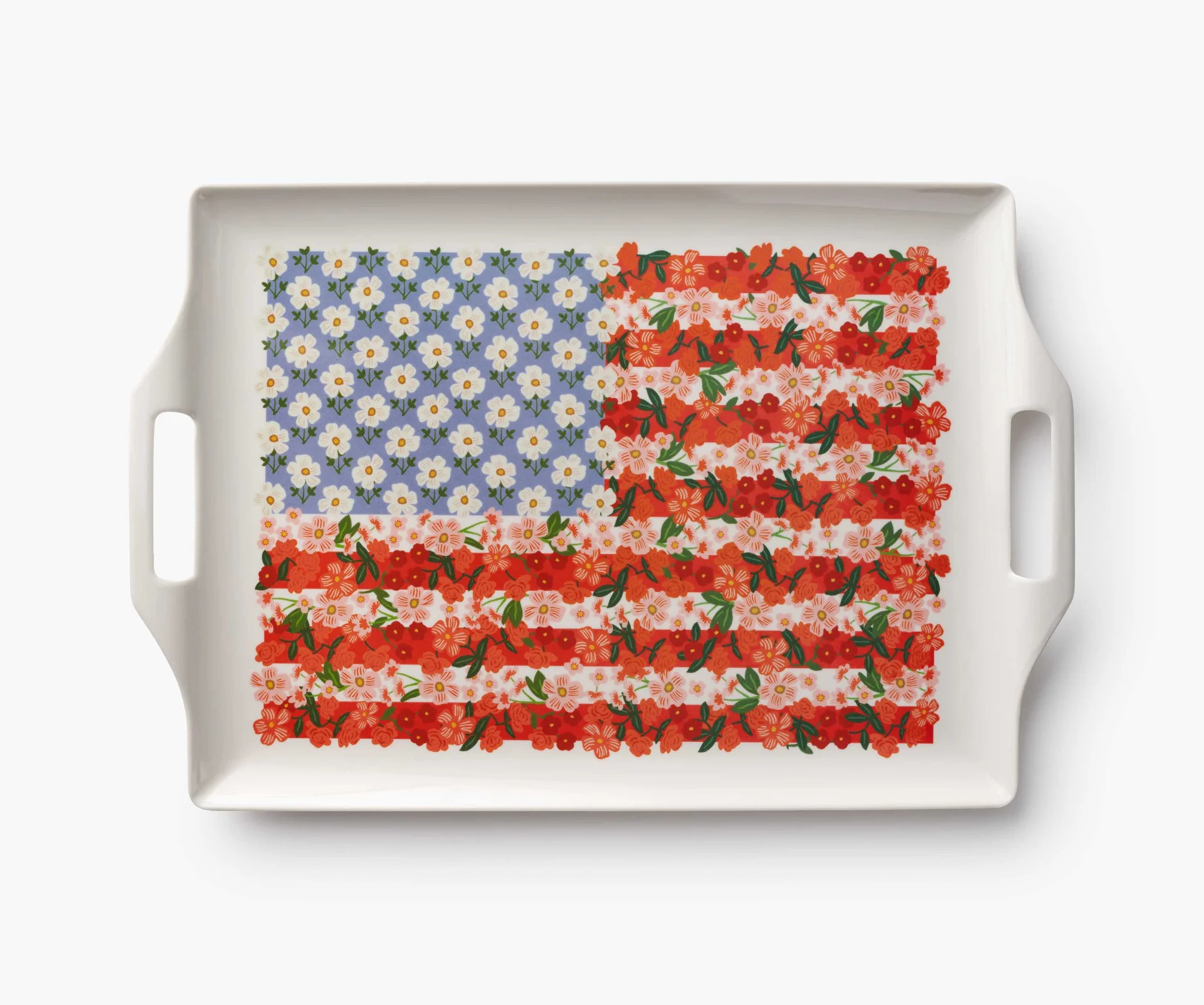 Melamine Serving Platter with Handles - Americana | Rifle Paper Co.