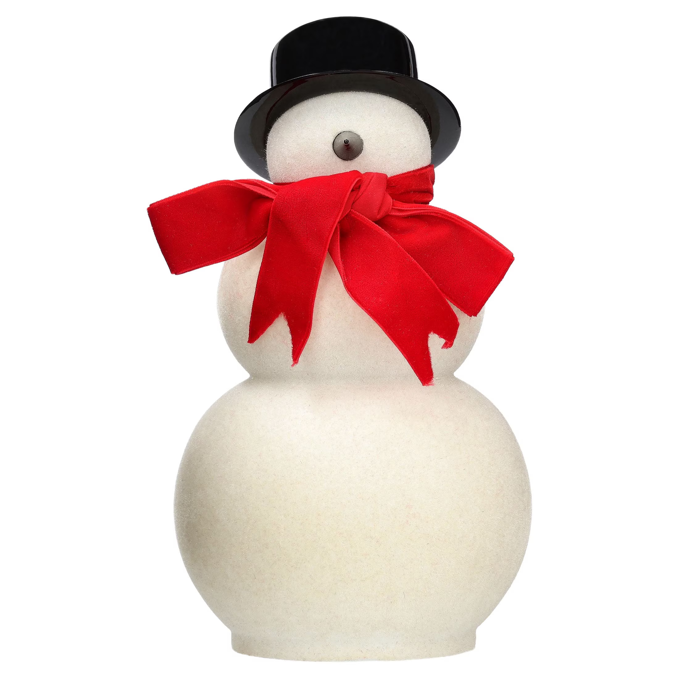Red/White/Black Velvet-Feel Snowman Christmas Decoration, 8.5", by Holiday Time | Walmart (US)