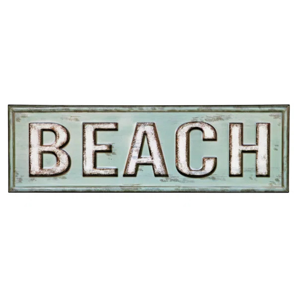 Metal Beach Sign Wall Decor | Wayfair North America