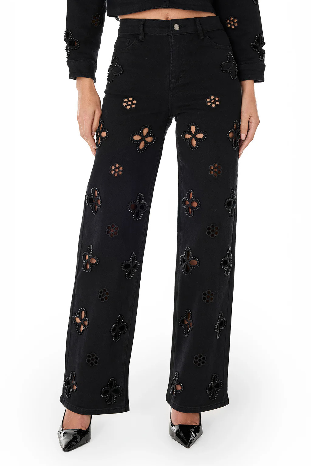 Kaia Pearl High Rise Jean - Black | The Noli Shop