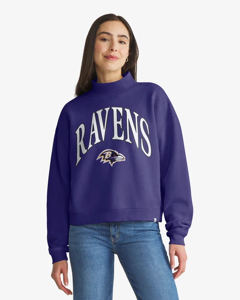 BALTIMORE RAVENS VANTAGE '47 WOMEN'S MOCK NECK PULLOVER - Purple | '47Brand