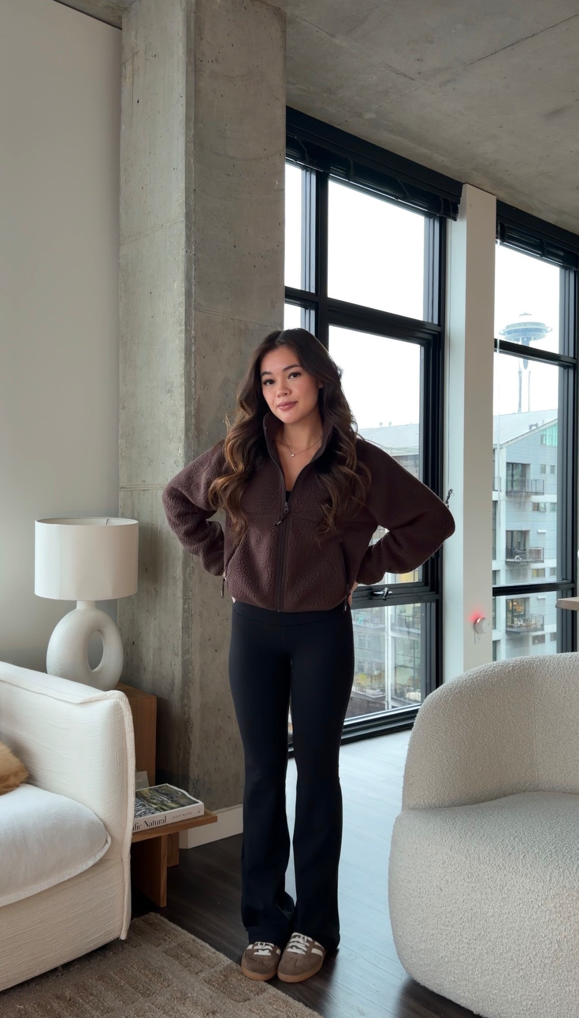 Sweater: S Rich Mocha Brown
Leggings: size 2 black same as outfit 2
