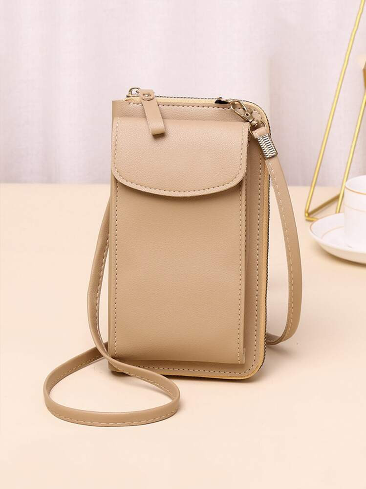 Yogodlns Minimalist Flap Pocket Front Phone Wallet Shoulder Bag Phone Case Crossbody Bag Phone Bag Clutch Cellphone Case Pouch Lightweight Modern Business Credit Card ID Card Cash Business Casual Teacher's Day White-Collar Workers Gift School Supplies Teacher Gifts Back To School IPhone Bag Pouch Phone Wallet Pouch Phone Bag Women For Women Wallet Purse Wallet | SHEIN