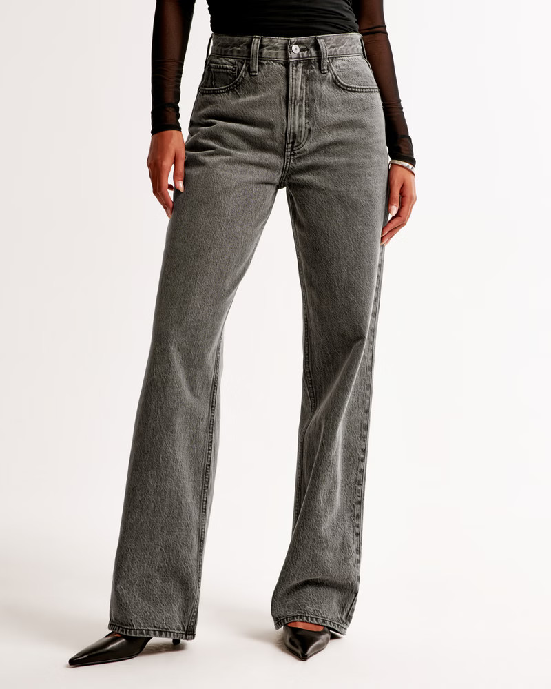 Women's High Rise Loose Jean | Women's Bottoms | Abercrombie.com | Abercrombie & Fitch (US)
