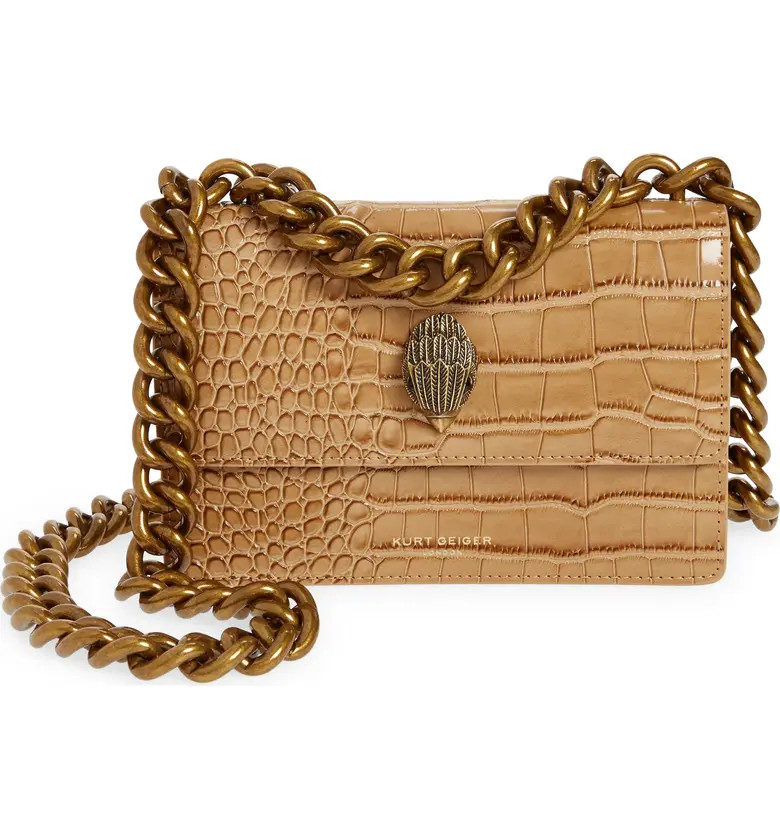 Shoreditch Small Croc Embossed Leather Crossbody Bag | Nordstrom
