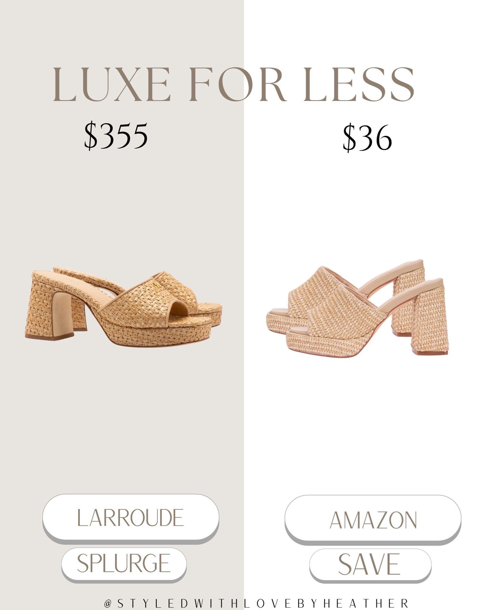 These Amazon raffia heels are giving designer energy for under $40 👀✨
The perfect Larroudé-inspired summer heels for vacation outfits, brunch, beach dinners, and effortless resort style — without the $355 price tag 🤍

They look luxe, elevate every outfit, and are the kind of Amazon fashion find that sells out every summer ☀️ Linking here in my LTK before they’re gone!

 

 #LTKootd #LTKSwim #LTKTravel