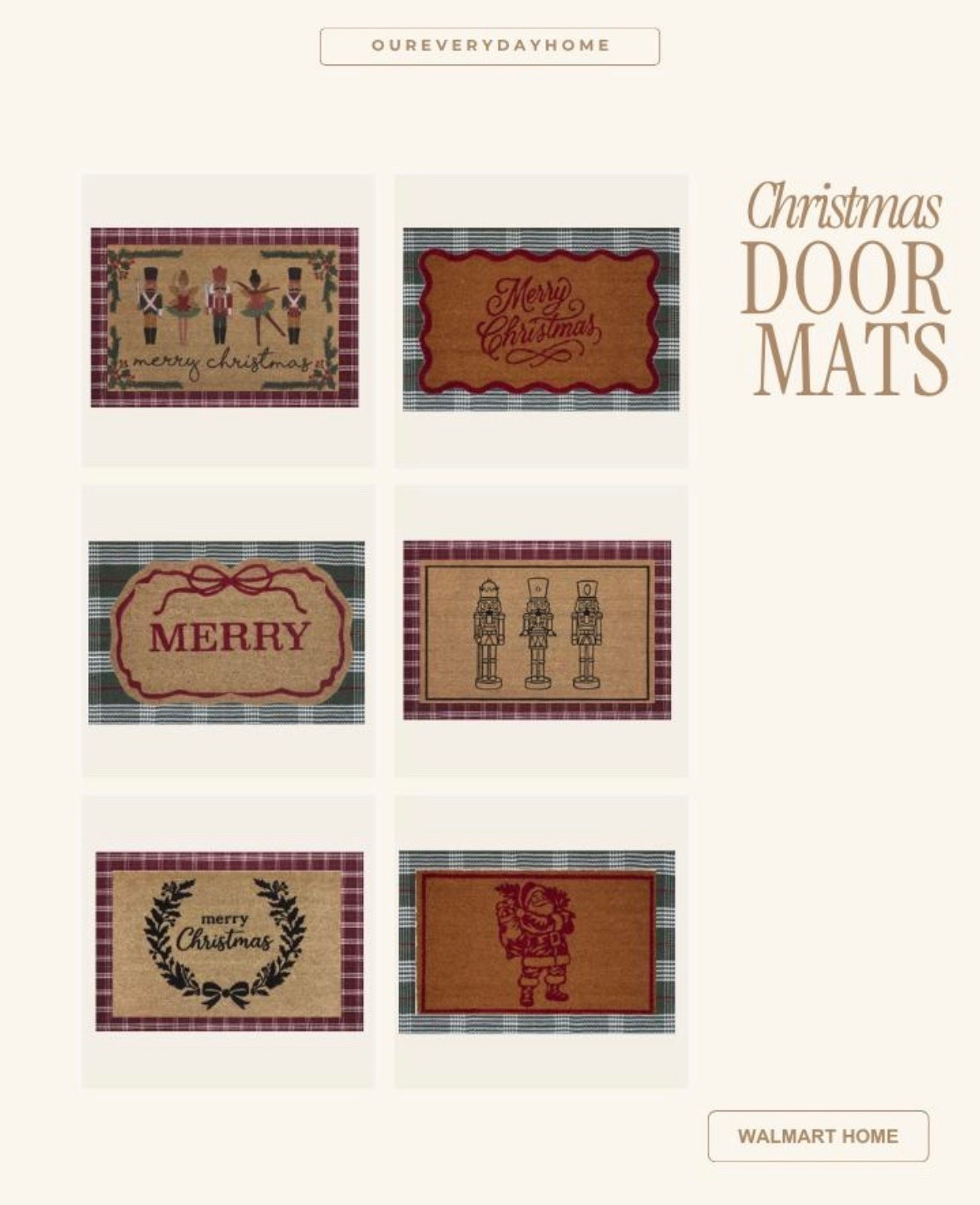 Walmart came through with the Christmas door mats this year! #walmarthome #christmashomedecor #walmartchristmas

#LTKSeasonal #LTKHome #LTKSaleAlert