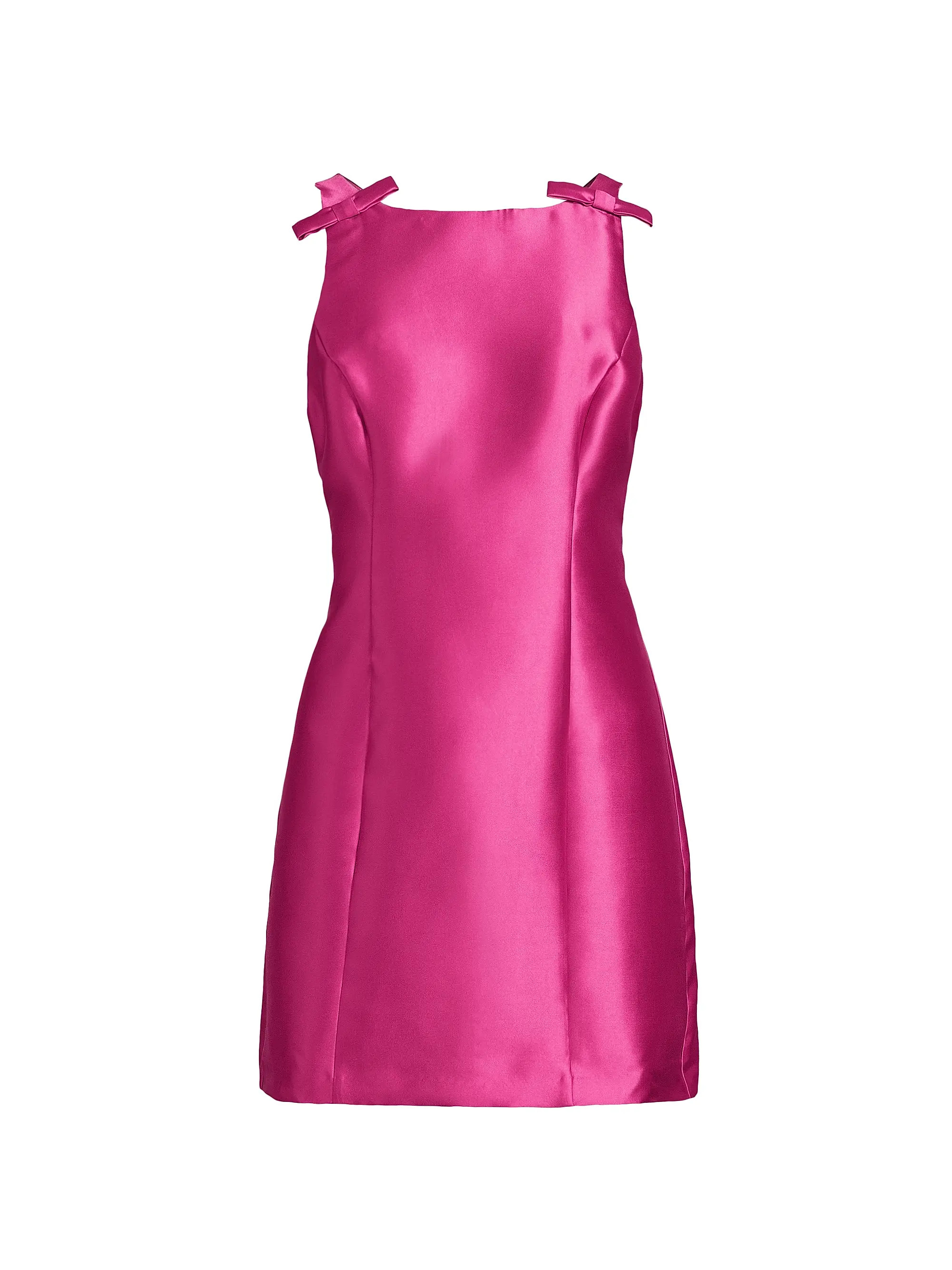 Chesca Satin Bow Minidress | Saks Fifth Avenue