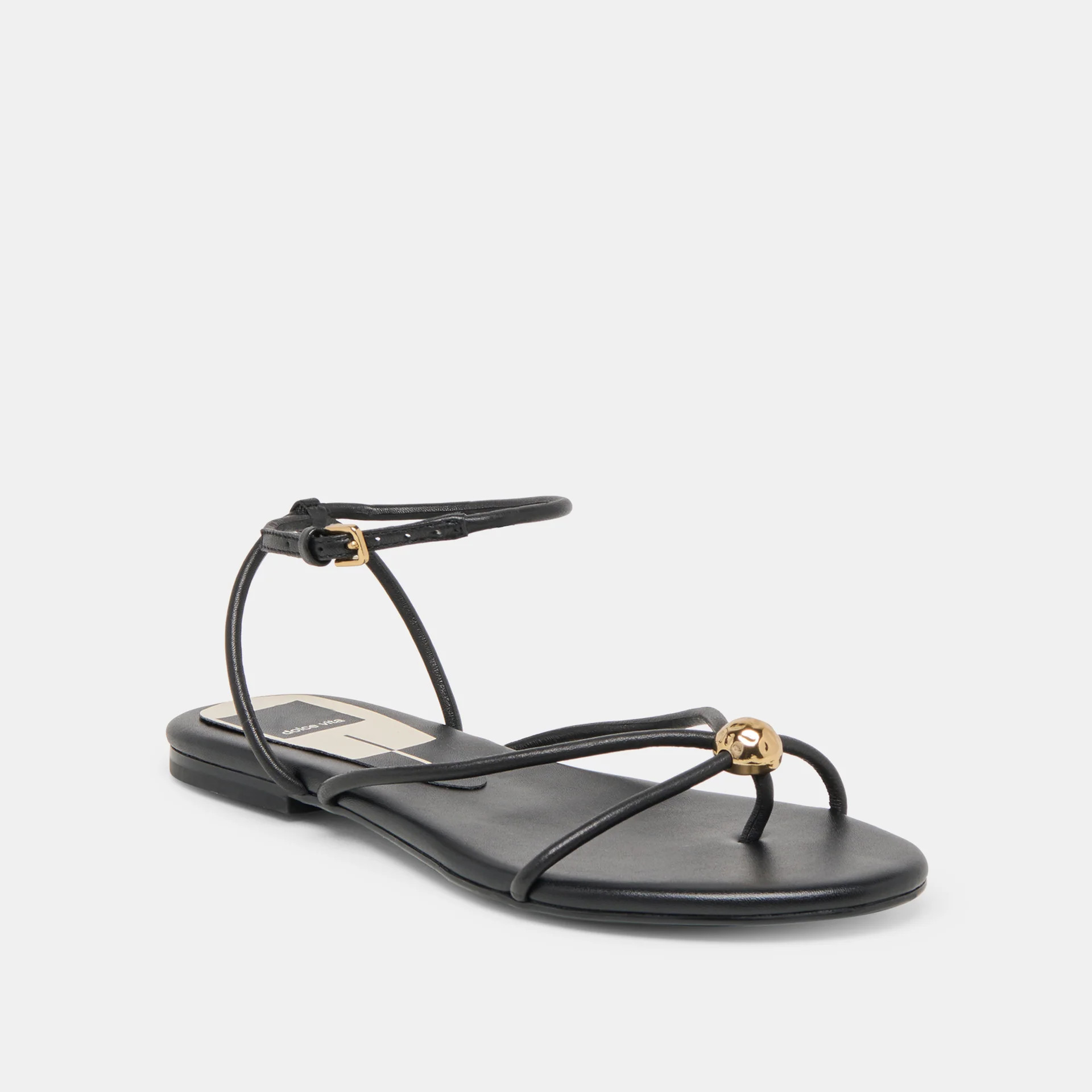 Kenley Black Leather Sandals | Dolce Vita | DolceVita.com