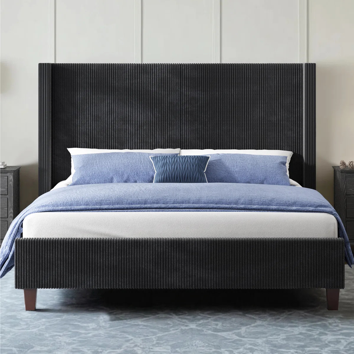 Wauseon Corduroy Upholstered Bed | Wayfair North America