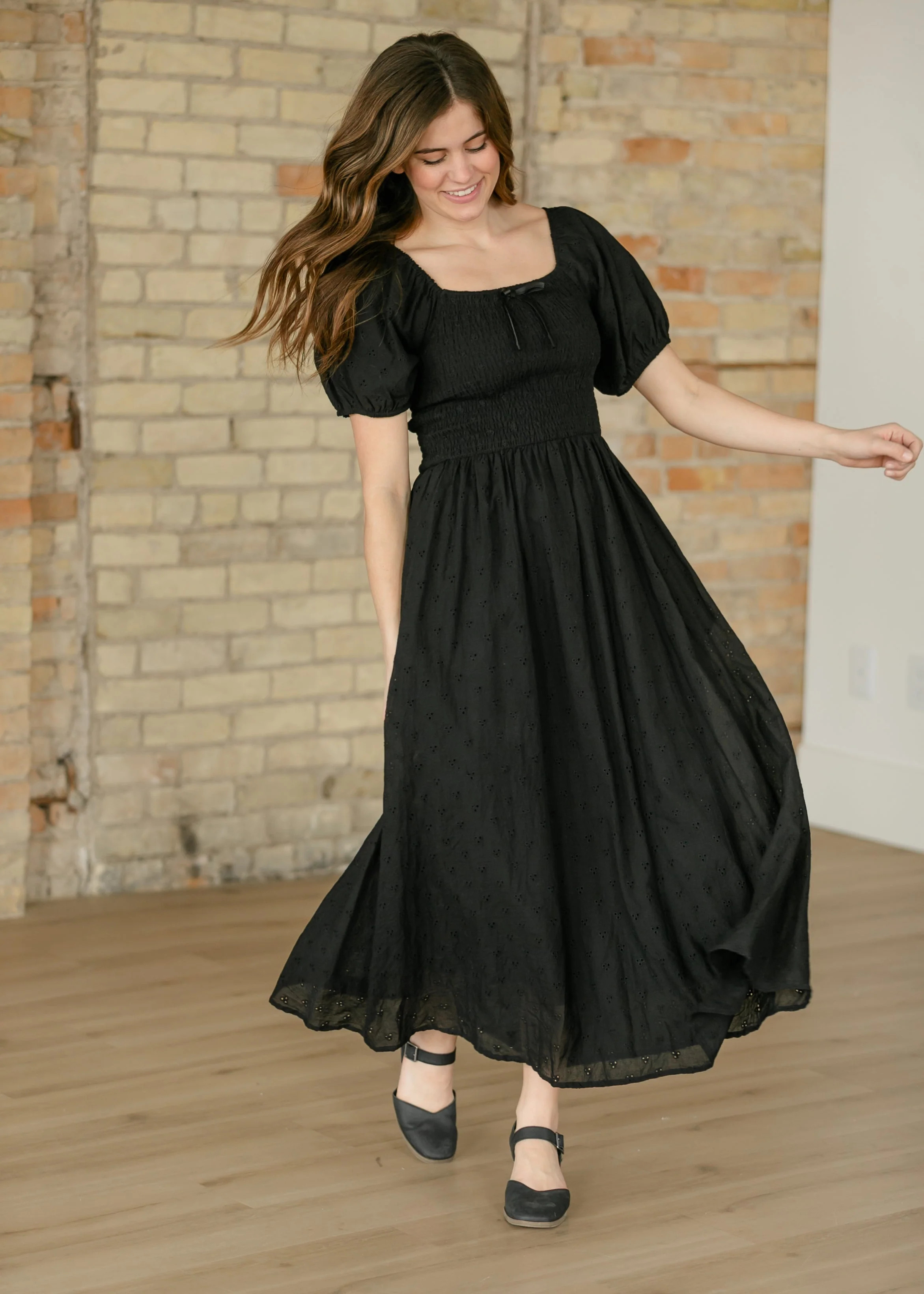 Rayna Black Eyelet Maxi Dress | Inherit Clothing Co.