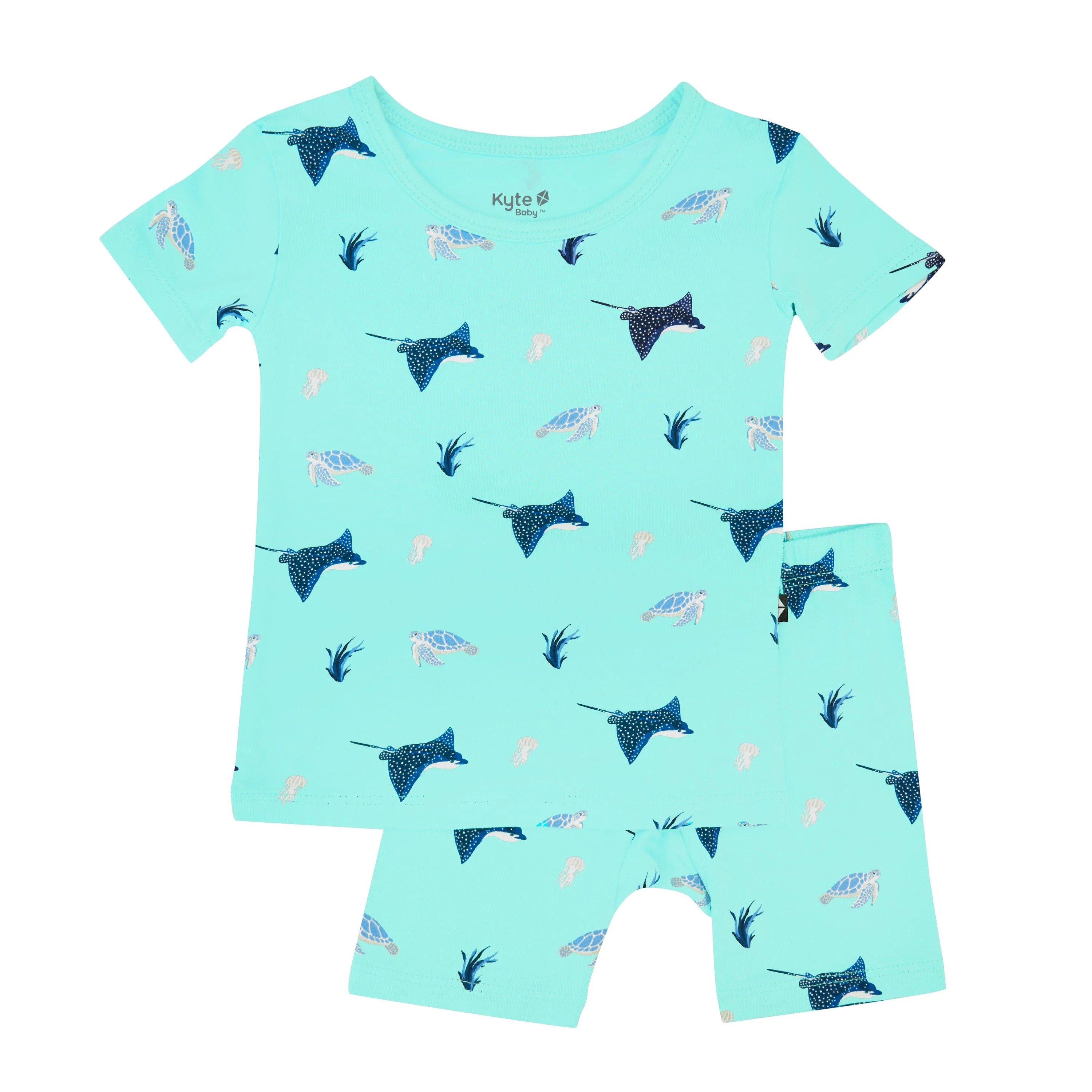 Short Sleeve Pajamas in Eagle Ray | Kyte BABY